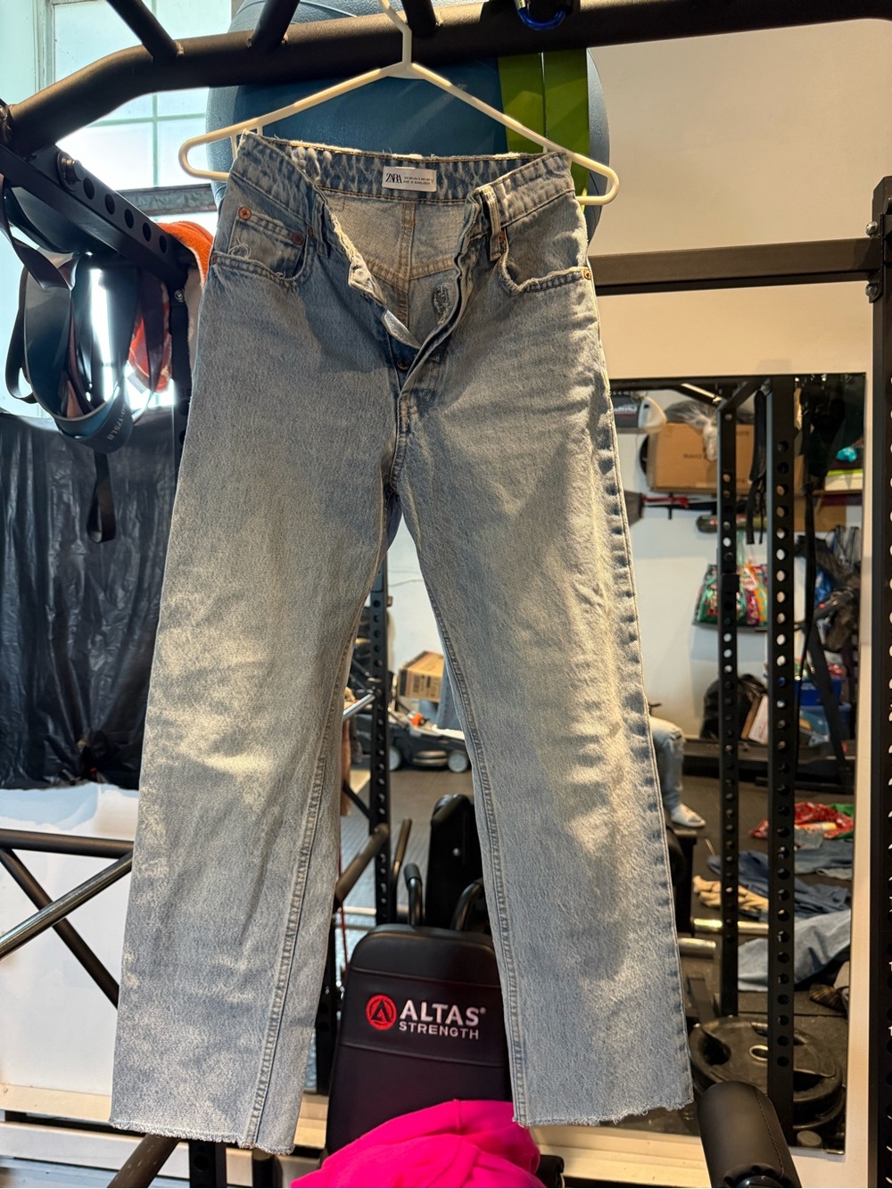 Zara Men’s Light Wash Straight Jeans